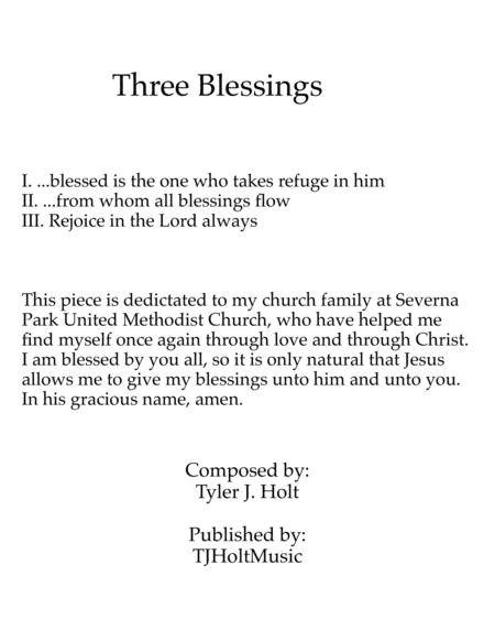 Free Sheet Music Three Blessings Op 14