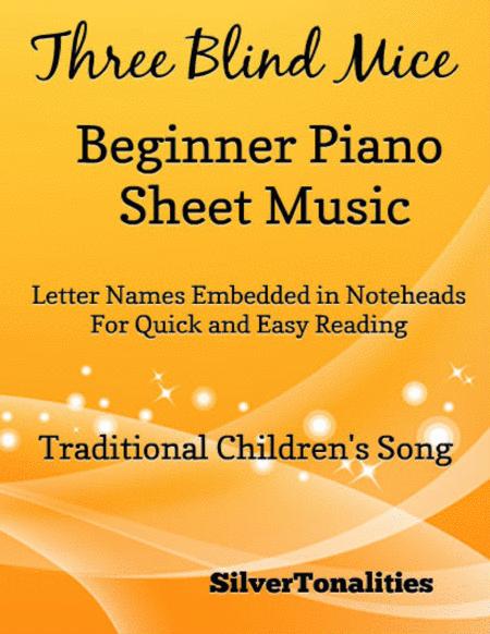 Free Sheet Music Three Blind Mice Beginner Piano Sheet Music