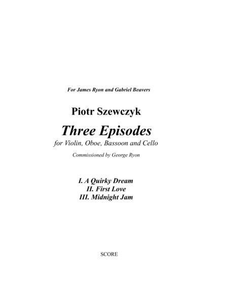 Three Episodes For Violin Oboe Bassoon And Cello Sheet Music