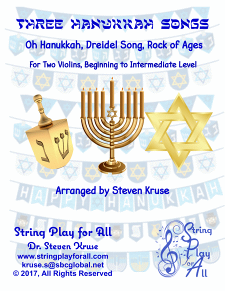 Three Hanukkah Songs For Two Violins Sheet Music