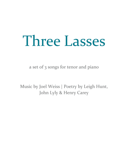 Three Lasses Sheet Music