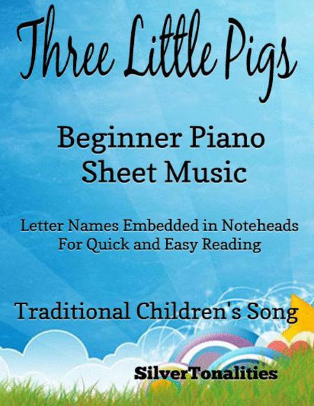 Three Little Pigs Beginner Piano Sheet Music Sheet Music