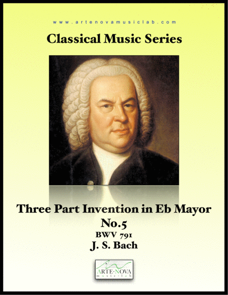 Free Sheet Music Three Part Invention No 5 In Eb Major Bwv 791