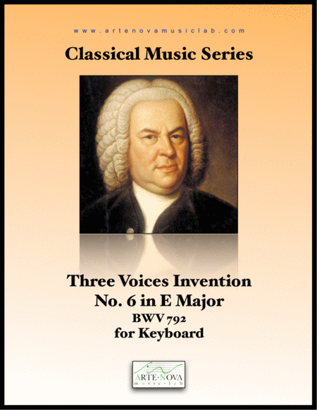 Free Sheet Music Three Part Invention No 6 Bwv 792 For Keyboard