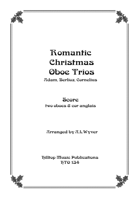Free Sheet Music Three Romantic Christmas Oboe Trios