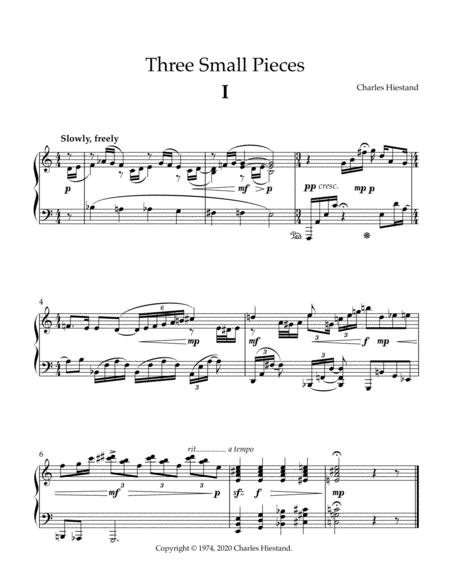 Free Sheet Music Three Small Pieces