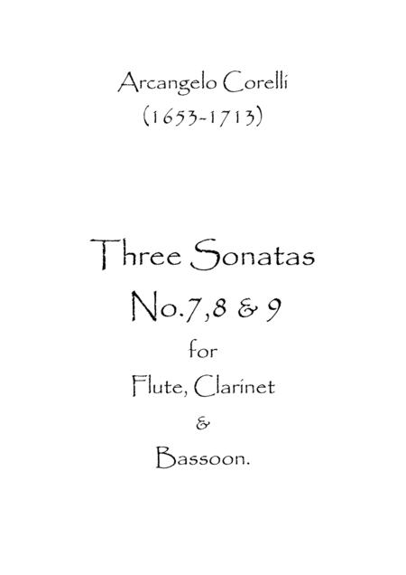 Three Sonatas No 7 8 9 Sheet Music