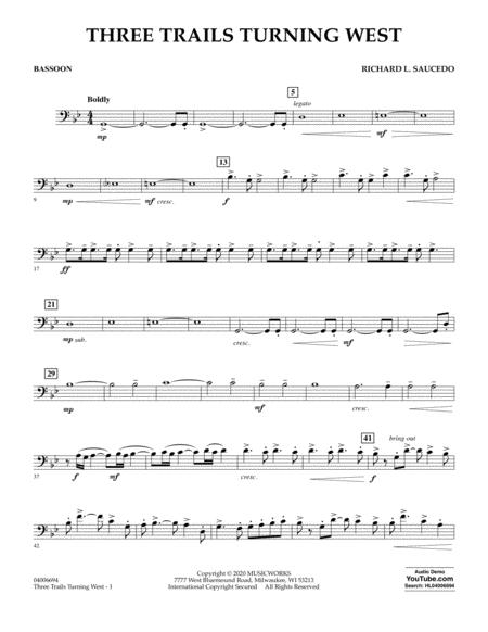 Three Trails Turning West Bassoon Sheet Music