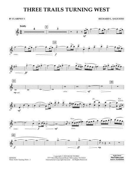 Three Trails Turning West Bb Clarinet 1 Sheet Music