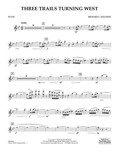 Three Trails Turning West Flute Sheet Music