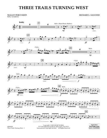 Free Sheet Music Three Trails Turning West Mallet Percussion