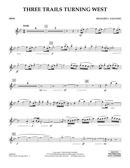 Three Trails Turning West Oboe Sheet Music