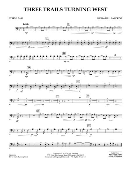 Three Trails Turning West String Bass Sheet Music