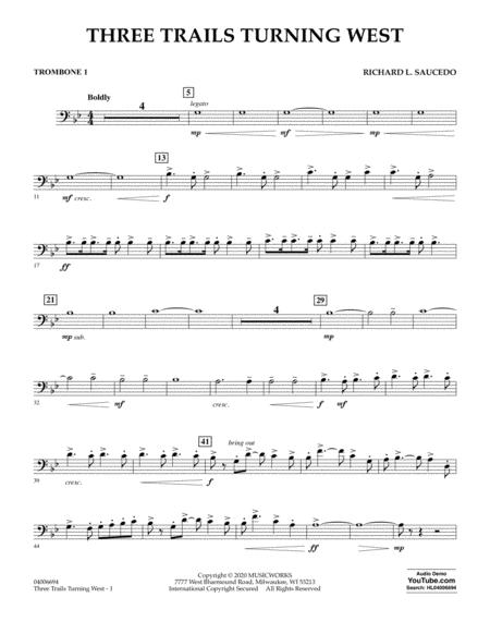 Three Trails Turning West Trombone 1 Sheet Music