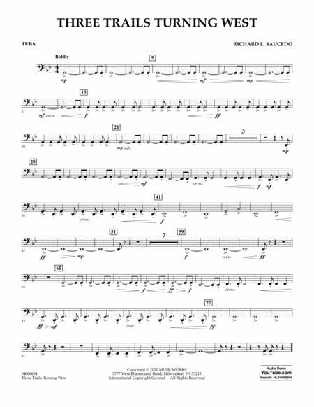 Three Trails Turning West Tuba Sheet Music