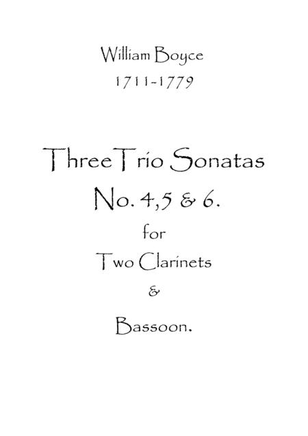 Three Trio Sonatas No 4 5 6 Sheet Music