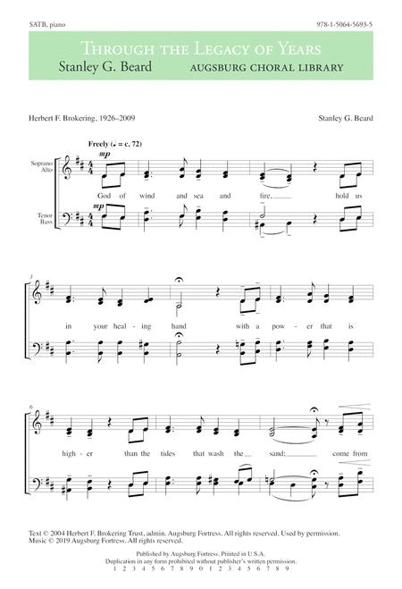 Through The Legacy Of Years Sheet Music