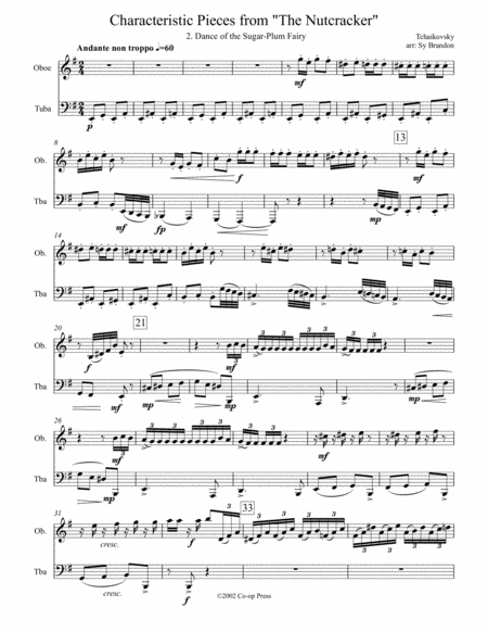 Free Sheet Music Thrre Pieces From The Nutcracker