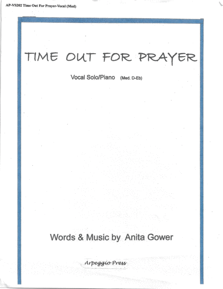 Time Out For Prayer Sheet Music