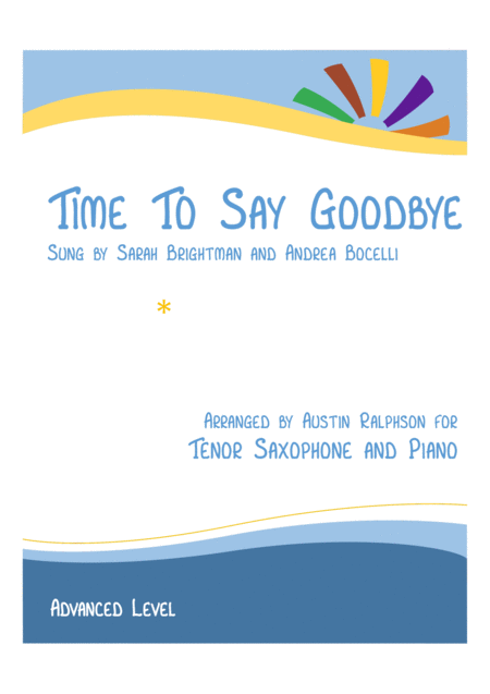 Time To Say Goodbye Con Te Partir Tenor Sax And Piano Sheet Music