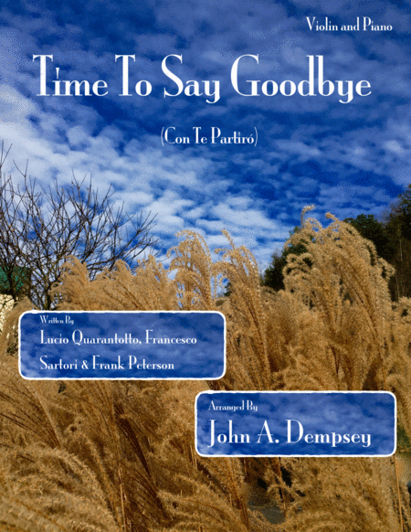 Time To Say Goodbye Violin And Piano Duet Sheet Music