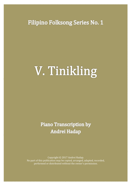 Free Sheet Music Tinikling Arranged For Piano Solo