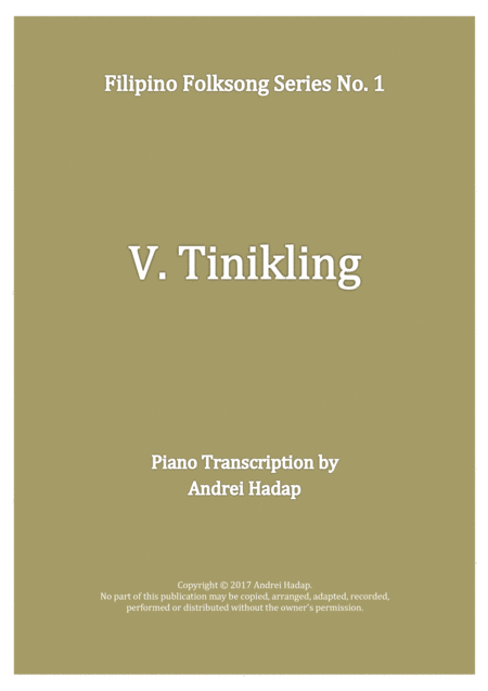 Tinikling Arranged For Piano Solo Sheet Music