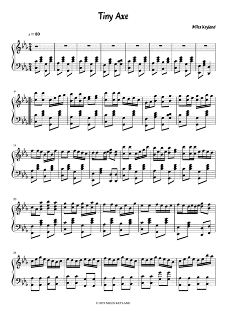 Free Sheet Music Tiny Axe