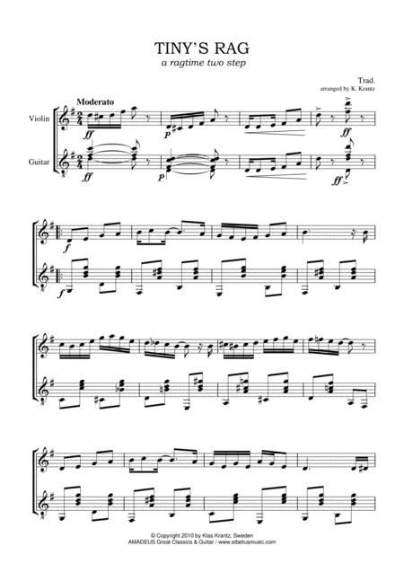 Tiny Rag For Violin And Guitar Sheet Music