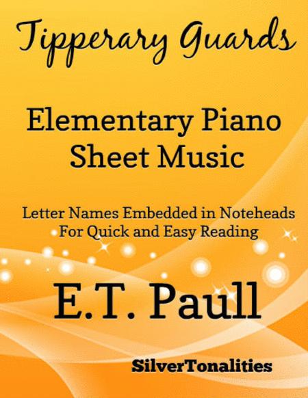 Free Sheet Music Tipperary Guards Elementary Piano Sheet Music