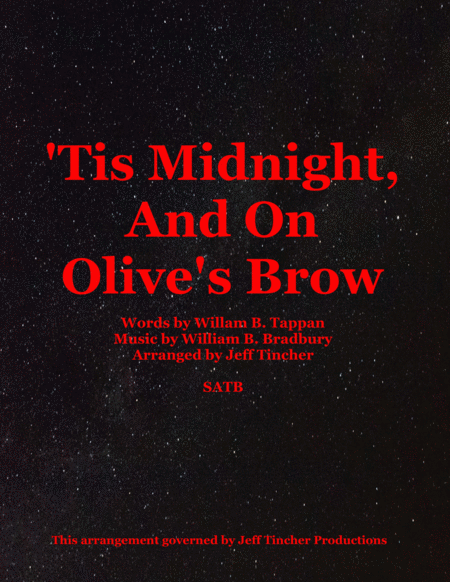 Free Sheet Music Tis Midnight And On Olives Brow