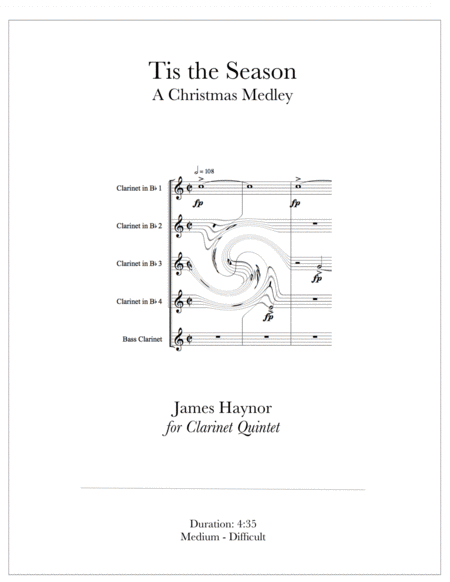 Tis The Season For Clarinet Quintet Sheet Music