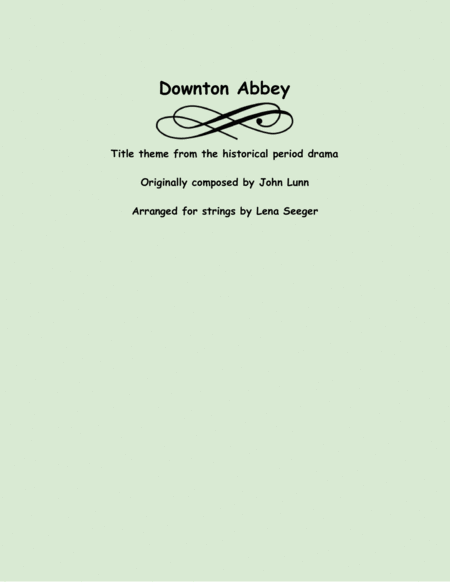 Title Theme From Downton Abbey Sheet Music