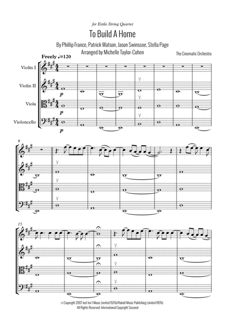 Free Sheet Music To Build A Home String Quartet