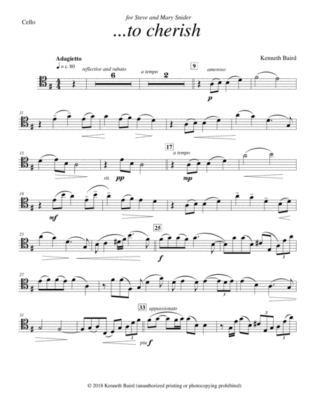 Free Sheet Music To Cherish