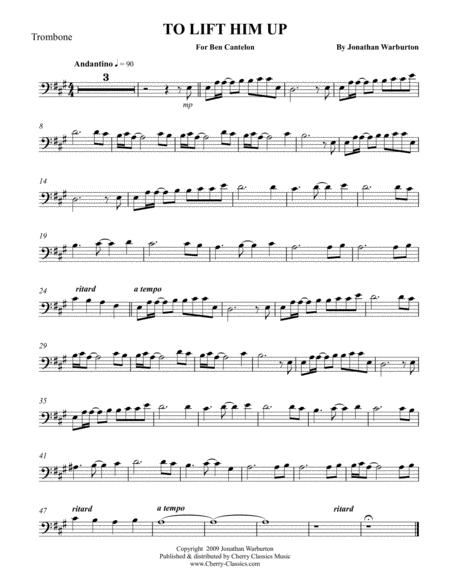 To Lift Him Up For Trombone And Piano Sheet Music