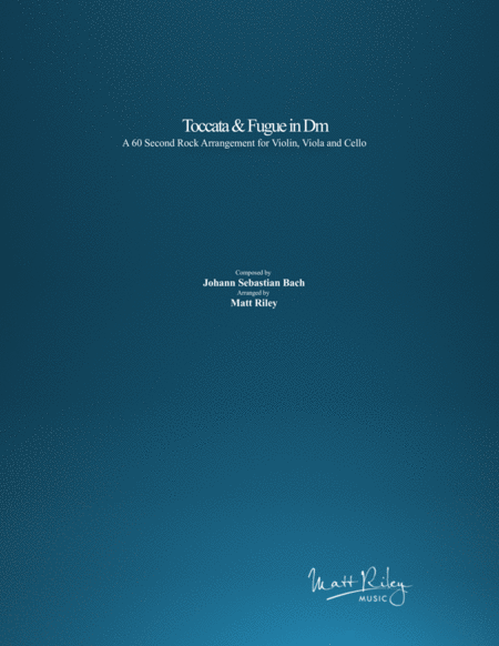 Toccata And Fugue In Dm Violin And Accompaniment Track Sheet Music