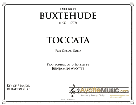 Toccata In F Major Buxwv 157 Sheet Music