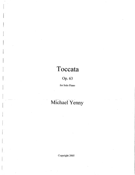 Toccata Op 63 Sheet Music