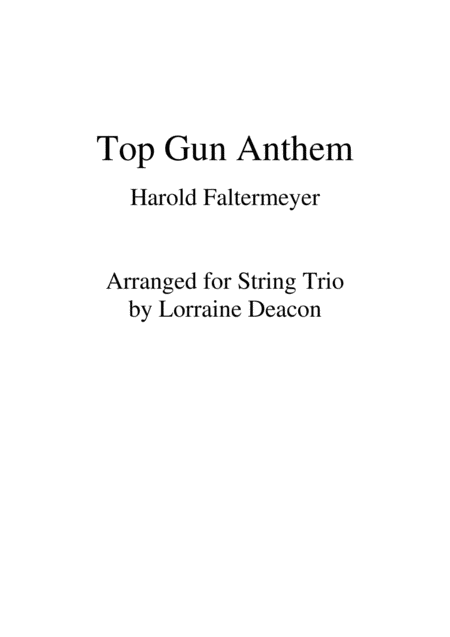 Top Gun Anthem String Trio Violin Viola Cello Sheet Music