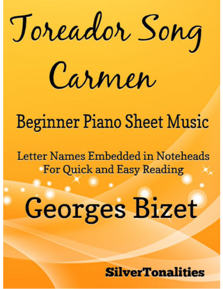 Toreador Song Beginner Piano Sheet Music Sheet Music