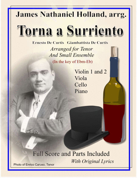 Free Sheet Music Torna A Surriento For Tenor And Small Ensemble In The Key Of Eb