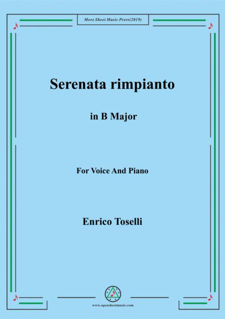 Free Sheet Music Toselli Serenata Rimpianto In B Major For Voice And Piano