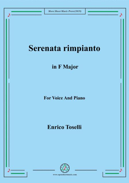 Free Sheet Music Toselli Serenata Rimpianto In F Major For Voice And Piano