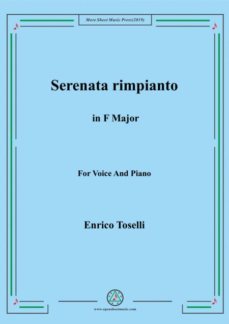 Toselli Serenata Rimpianto In F Major For Voice And Piano Sheet Music