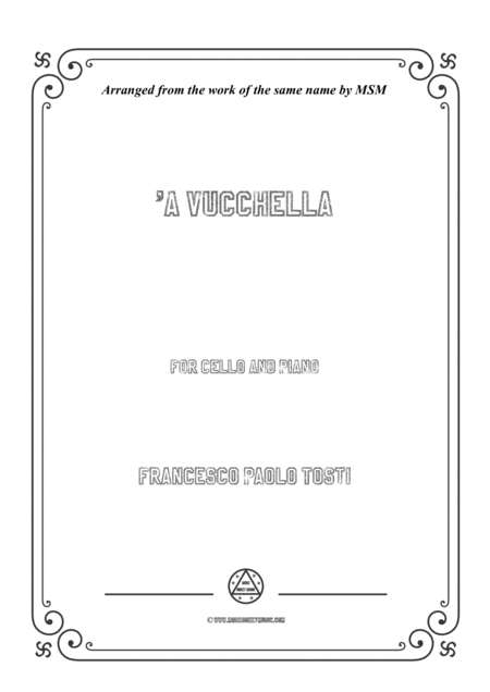Free Sheet Music Tosti A Vucchella For Cello And Piano