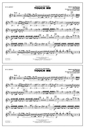 Touch Me Arr Paul Murtha Bb Clarinet Sheet Music