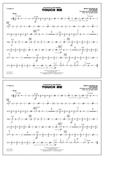 Free Sheet Music Touch Me Arr Paul Murtha Cymbals