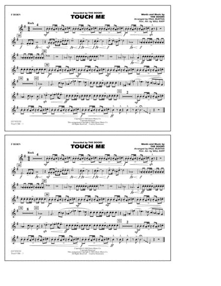 Touch Me Arr Paul Murtha F Horn Sheet Music