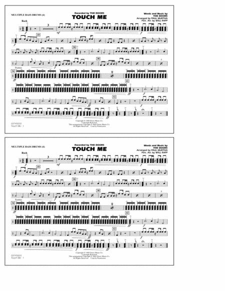 Free Sheet Music Touch Me Arr Paul Murtha Multiple Bass Drums